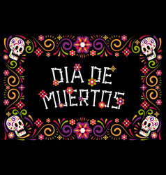 Day Of The Dead Celebration Poster With Sugar