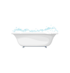 Hot Bathtub With Foamy Bubbles Bathroom Object