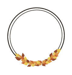 Abstract Autumn Bunch Of Leaves Wreath