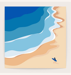 Abstract Ocean Landscape Square Poster Sea Waves