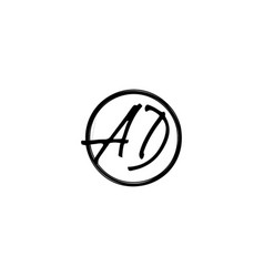 Ad Street Style Modern Initial Logo Concept