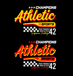 Athletic Typography Design T Shirts