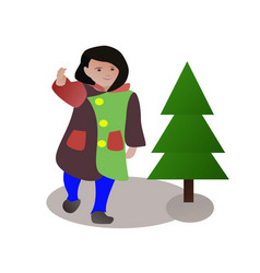 A Person With Christmas Tree