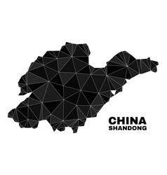 Polygonal Shandong Province Map