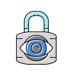 Private Padlock Color Icon