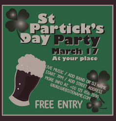 St Patricks Party Flyer Poster Design