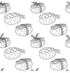 Sushi Set Seamless Pattern Isolated