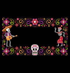 Dia De Muertos Day Of Dead Ornamental Frame