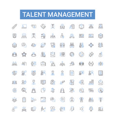 Talent Management Outline Icons Collection