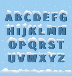 Winter Alphabet With Snow