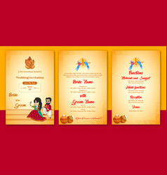 A Wedding Invitation Card With A Couple And A