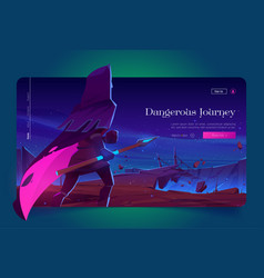 Dangerous Journey Cartoon Landing Page Fantasy