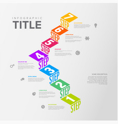 Infographic Stairs Steps Diagram Template