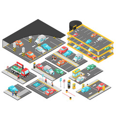 Multilevel Parking Isometric Set