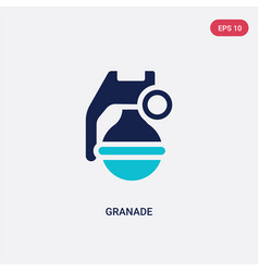 Two Color Granade Icon From Army Concept Isolated