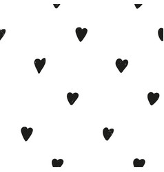 Seamless Pattern Of Small Black Hearts Valentines