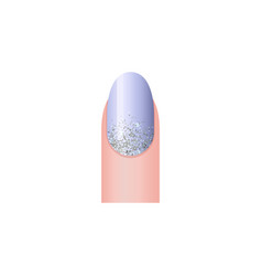 Nail Manicure Design Mockup With Glitter Realistic