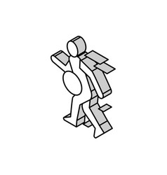 Pain When Fast Walking Isometric Icon