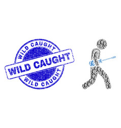 Rubber Wild Caught Stamp And Screwdriver Courier