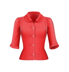 Blouse Lady Fashion Red