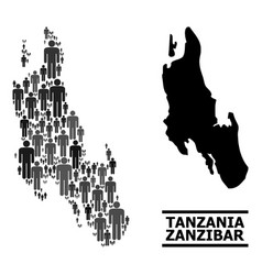 Population Mosaic Map Zanzibar Island