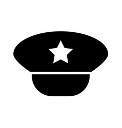 Military Hat Glyph Icon For Personal