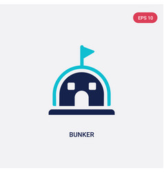 Two Color Bunker Icon From Army Concept Isolated