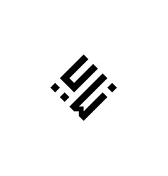 Wu Geometric Logo Initial Concept With High