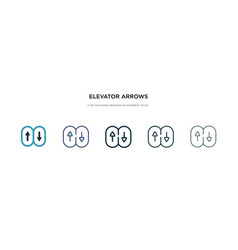 Elevator Arrows Icon In Different Style Two