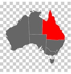 Australia Map Of Queensland Icon Geography Blank