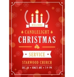 Christmas Candlelight Service Church Invitation