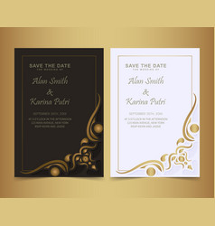 Elegant Wedding Invitation With Pattern Motif