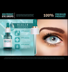 Eye Drops Realistic Advertising Poster