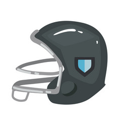 Flat American Football Helmet