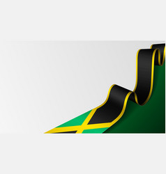 Jamaica Ribbon Flag Background