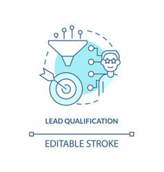 Lead Qualification Turquoise Concept Icon