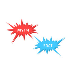 Myth And Fact Speech Boom Cloud Icon Set