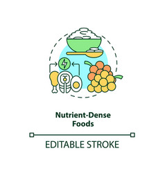 Nutrient Dense Foods Concept Icon