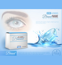 Contact Lenses Realistic Ad Poster