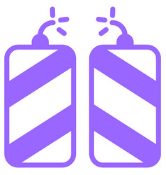 Fire Bomb Purple Line Icon Design Usa