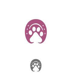 Foot Print Dog And Horse Animal Logo