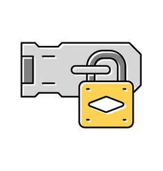 Door Padlock Color Icon