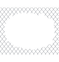 Metal Fence Mesh Netting With A Hole Mockup