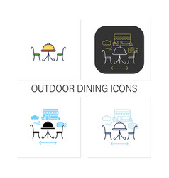 Outdoor Dining Icons Set