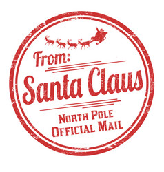 Approved by santa claus grunge rubber stamp Vector Image