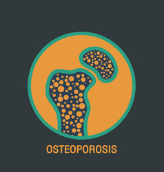 Osteoporosis logo icon design Royalty Free Vector Image