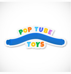 Sensory Kids Toy From Corrugated Blue Pipe