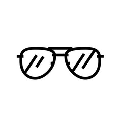 Aviator Glasses Optical Line Icon