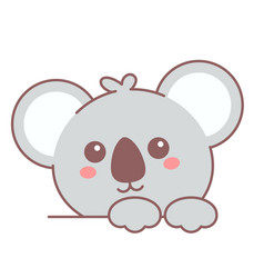 Cute Koala Head Icon Isolated