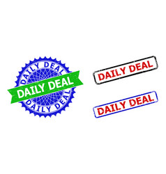 Daily Deal Rosette And Rectangle Bicolor Stamps